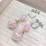 井上様専用ピンクオーブのイヤリング