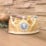 お誕生日やお祝いに☺︎1・2・3歳用ベビークラウン〈ブルー単色〉