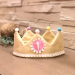 お誕生日やお祝いに☺︎1・2・3歳用ベビークラウン〈ピンク単色〉