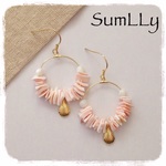シェルフープピアス