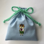 刺繍 小さめ巾着  Love TOKYOデス。