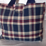 (685) タ～タン：チェックシャツ★ト～ト★3７cm★持ち手・59cm.