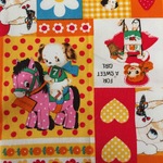カットクロス 生地幅110cm×50cm レトロアニマル柄