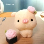 ふんわりお花のこぶた