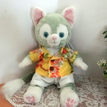 ジェラトーニ　アロハシャツ黄色花柄　ダッフィーハワイアン