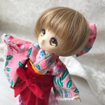 ハイカラさんセット　桃色×赤