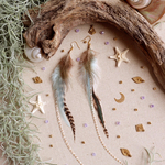 フェアリーマジックピアス　ミントブルーmix　羽根 ☆　fairy magic earrings 羽根　ピアス　イヤリング　星　妖精　フェアリー　パーティ 　フェスティバル　
