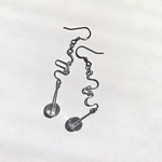 【1点もの】クリア くねくね ワイヤーピアス