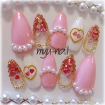 ハートアクアリウムネイル♡