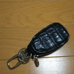 クロコ１点物 ワニ革 スマートキー ケース クロコダイル キーホルダー 小銭入れ