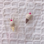 《受注生産》クマちゃん&ウサギちゃんアイスクリームのiphoneケース