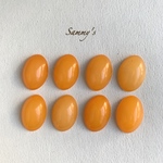 スモーキーオレンジ アクリルカボション オーバル 15mm 10個set
