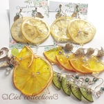 【hayotaroo100307様専用】スライスレモン、オレンジ、キウイピアス🍋🍊🥝