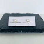 パールとメタルバーイヤリング/ピアス