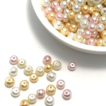 【659】ピンクミックスパールカラー★混合色 4mm/約400個