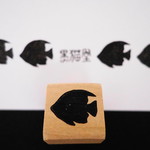 動物シルエット「熱帯魚」はんこ
