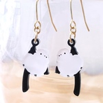 【E おてて繋いで２】シマエナガのアクリルピアス