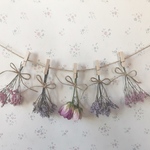 パステルカラーのバラとスターチスのふんわりガーランド ♡