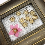 【80個】お花の花芯パーツ ビーズキャップ   ゴールド