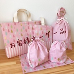 【yoshie...様ご注文品】入園グッズ　しずく×ストライプ（ピンク）