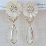 ラフィア × クリア ピアス