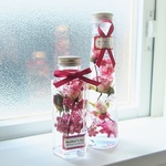【母の日】リボンとメッセージ付き❤Red&Pink❤ハーバリウム（ショート１３㎝）「❤Mothers Day Thank you Mom❤」