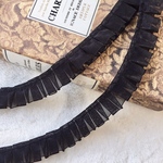 ＊再入荷＊1m オーガンジー フリル ブレード 黒 BK190440 ハンドメイド 手芸 素材 材料 DIY
