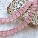 ＊再入荷＊1m オーガンジー フリル ブレード スモーキーピンク BK190444 ハンドメイド 手芸 素材 材料 DIY