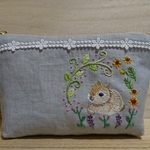 刺繍ポーチ 〜my little garden〜