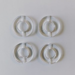再販無し◆ デッドストック 28mm クリア サークル ビーズ