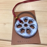 陶器のペンダント★陶器のネックレス★レンコン⑤
