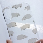 【iPhoneのみクリアケース】ねむねむヒポポタマス