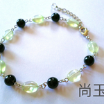 玄翠〈モリオン水晶×プレナイト〉