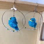 あなたに幸せを運ぶ青い鳥のピアスorイヤリング Blue birds earrings