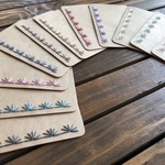 ナチュラルカラー 8枚1組＊紙刺繍のミニカード