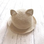 【u様ご予約品】コットンのねこ耳ハット