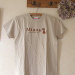 ネコTシャツ/ベージュ