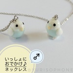 いっしょにおでかけ♪ネックレス セキセイインコ(ノーマルブルー♂)