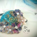 涙の花と歯車のヘアゴム(Hair ornament of tears flower and gears)