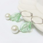 【SALE♡】*28*ガラスパールのさわやかイヤリング