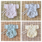 No.25【４色展開】葉っぱ柄 ロンパース甚平