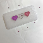❤︎３連ハートiPhoneケース
