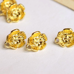 カン付きピアスパーツ*ゴールドフラワー＊金具＊素材
