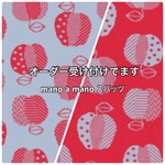 new アップル柄 杢淡デニム/ルージュ スパッツオーダー受付 mano a manoスパッツ