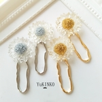 -華series-変形オーバルリングの華イヤリング