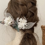 ヘアアクセ 結婚式  少なめパーツ