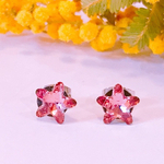 ピンクスターのサージカルステンレスピアス♡ファーストピアス♡ アレルギー対応＊スワロフスキー　プレゼントにも