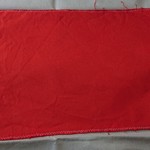 こぎん刺し  手染めコングレス  朱色【28×40】