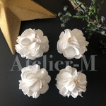 A774 ボンボンFlowerチャーム White(4個)