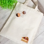 Cafe-sweets☆羊毛刺繍トート〜フルーツタルト♡